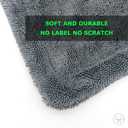 Car Drying Towel, Large Premium Microfiber Towels for Car Detail, Streak Free, Holds Up to 9 lbs, 1400 GSM, Ultra Soft, Super Absorbent, Twisted Loop Design, One-Pass, Auto, Trucks, SUVs, 24" x 36" (Gray)