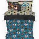 Jurassic World Rebirth Kids Bedding Super Soft Cozy Microfiber Comforter and Sheet Set, 7 Piece Full Size, (Officially Licensed Product) by Franco
