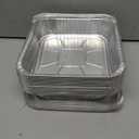 Waytiffer 20-Pack Disposable Aluminum Foil Tins - Heavy Duty Square Cake & Baking Pans with Plastic Dome Lids