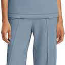 Women 2 Piece Outfits Sets Summer Lounge Set | Airport Travel Outfit, Pants Sets, Matching Sweat Sets, Sweatsuits, Tracksuit, Half Zip Sleeveless Tops, Wide Leg Pants (Blue)