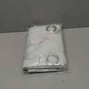 NICETOWN Greyish White Room Darkening Cafe Curtain Panels, 42" Wide x 48" Long, Window Treatment Thermal Insulated Grommet Wave Line Printed Drapes for Kitchen, 2 Pieces