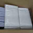 GATHER 700PCS Silver Plastic Plates - Silver Plate Set 100Guest - Disposable Dinnerware Sets 100Silver Rim Dinner Plates 100Silver Dessert Plate 100Paper Napkins&Cups&silver Plastic Silverware Set