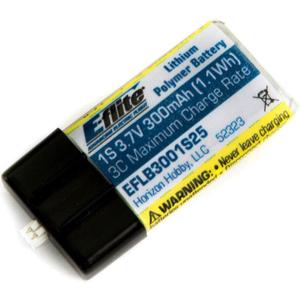 E-flite 300mAh 1S 3.7V 25C LiPo Battery EFLB3001S25 Airplane Batteries