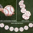 Boao 4 Pieces Baseball Banner Paper Garland Baseball Party Decorations Bunting Decor Sports Birthday Baby Shower Party Supplies