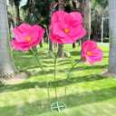5.9 Ft Large Paper Artificial Flowers,Giant Flowers for Decoration,Standing Huge Handcrafted Poppy Flowers for Garden,Hotel,Office,Photography Props,Wedding,Art Gallery,Shop Window Display(Rose)