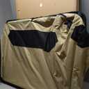 Amazon Basics Dog Crate, Travel Dog Kennel Double Door Collapsible, Lightweight Soft-Sided Folding, Portable Dog Cage, XL 42" x 31" x 31", Tan