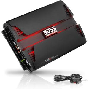 BOSS Audio Systems PV3700 5 Channel Car Stereo Amplifier  3700 High Output, 5 Channel, 2/4 Ohm Stable, Low/High Level Inputs, High/Low Pass Crossover, Full Range, Bridgeable, for Subwoofer