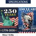 2PCS 250th Anniversary American Garden Flag,July 4th Independence Day Patriotic Banner,Double-Sided Waterproof 1776-2026 Commemorative Flags