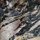 Area Rugs for Living Room: 10X14 Abstract Washable Rug Modern Neutral Large Soft Stain Resistant Non-Slip for Bedroom Dining Room Indoor Home Office Carpet - Black Gold