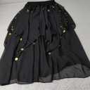 2Pcs Women Dress High Split Dress with Jewelry Waist Chain Accessory Set Summer Outfit Egypt for Maternity Shoot Beach L