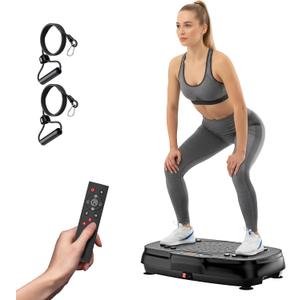 Vibration Plate Exercise Machine: TISSCARE Vibrating Plates for Weight Loss and Lymphatic Drainage, 400lbs Shake Plate Whole Body Workout Platform for Home Fitness Fat Burner Gifts for Women Men (Black)