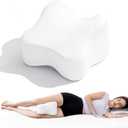 Knee Pillow for Side Sleepers,Leg Pillows for Sciatica,Knees,HIPS,Joints Between Legs,Back Pain Relief When Side Sleeping Spine Alignment Support for Knee Surgery Recovery,White (Small)
