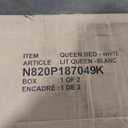 Merax Queen Size Platform Bed with 2 Storage Drawers and Twin XL Size Trundle, Rustic Design Wooden Bed Frame, White