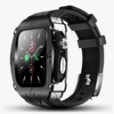 Luxury Metal Case for Apple Watch 8 7 45mm 6 44mm Band with Cover Heavy Duty Rugged Case Silicon Strap for men iWatch 6 5 4 SE 44mm Full Protective Cover