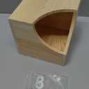 Wood Chinchilla House, 6.5 x 6.5 x 6.5 Inch Square Small Animal Hideout Hut for Indoor Bunnies Guinea Pig Hamster Gerbil Cage Accessories