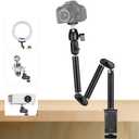 TARION Overhead Camera Desk Mount - 360 Flexible Articulating Arm with 3/8'' Screw and 1/4'' Screw Ballhead for DSLR SLR Mirrorless Cameras Projector Ring Light TKA01-M