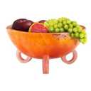 Folkulture Fruit Bowl for Kitchen Counter, 9" Resin Decorative Bowl for Fall Table Decor, Fall Centerpieces for Table, Fruit Basket for Fall Decor or Coffee Table Décor, Kitchen Counter Décor