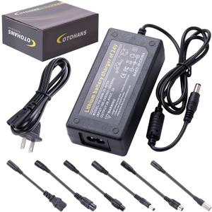 29.4V 2A Fast Battery Charger with 7-in-1 Plug - Universal Charger for 24V 25.2V 25.9V 7S Lithium Batteries Charger Compatible with gotrax, Jetson, Voyage, ninebot, Razor