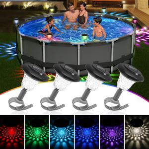 BITIWEND Solar Pool Lights for Framed Above Ground Pools 4Pack