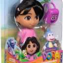 Dora, Best Friends Dora & Boots Set, 6-inch Doll with Clothes, Backpack & Boots Toy Figure, Kids Toys for Girls & Boys Ages 3 and Up
