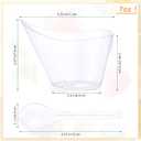 100 Pack Clear Plastic Dessert Cups with Tasting Spoons, Appetizer Cups Yogurt Parfait Bowls with Spoons for Party Supplies Catering Chocolate Desserts Buffet Food Display (7 oz)