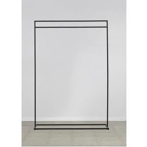 STEEL CLOTHING RACK - W110,With its minimalist, picture-frame-like design, this matte-textured steel rack fits seamlessly into any space (Black) FNT-FHGR-1100-BK