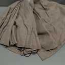 Dark Flax Linen Pinch Pleated 100% Blackout Curtains 90 Inch Length 2 Panels Set Burlywood Birch Tan Brown Pinch Pleat Curtains Black Out Blocking Room Darkening Drapes for Bedroom Living Room Window