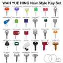 Contractors Heavy Equipment Key Set, Equipment Multi Key fit Cat Caterpillar John Deere Komatsu Volvo Bobcat Kubota JCB JLG Kobelco Hitachi Hyster Yanmar Takeuchi Forlift Excavator Tractor Lodaer