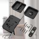 Pocket Door Lock Hardware Set - Privacy Handle with Hidden Pull & Recessed Latch, Fit for 1.77" to 2" The Thick of Wooden Doors (Square Black)