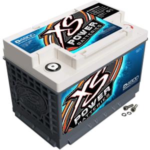XS Power D4800 3000 Amp AGM Battery with M6 Terminal Hardware - Group 48 12 Volt 72Ah 950CA Deep Cycle AGM Powercell for Car Audio Systems and Performance Cars, One Size