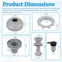 12355 Large Inlet Air Nozzle Compatible with Intex 1900-2450gph Pumps, Pool Return Jet for Intex Above Ground Swimming Pool Replacement Part Kit, Pool Strainer Grid Inlet Water Jet Nozzles, 1 Pack