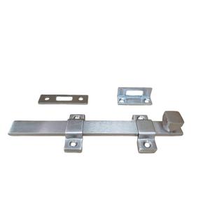 QCAA Heavy Duty Surface Bolt, Steel, 6", Brushed Chrome Finish, 1 Pack, Made in Taiwan