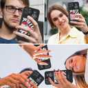 2 x Compatible with iPhone 15 Pro Case for Boys Cool Sports Basketball Shoes Style Phone Cover Soft Silicone Funny Pattern TPU Shockproof Protective Case (6.1 inch) (Black)