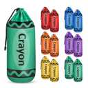 24 Pcs Crayon Drawstring Bags 11.8×4 Inch Back to School Gift Decoration 6 Colors Rainbow Reusable Treat Bags for Back to School Classroom Party Favor