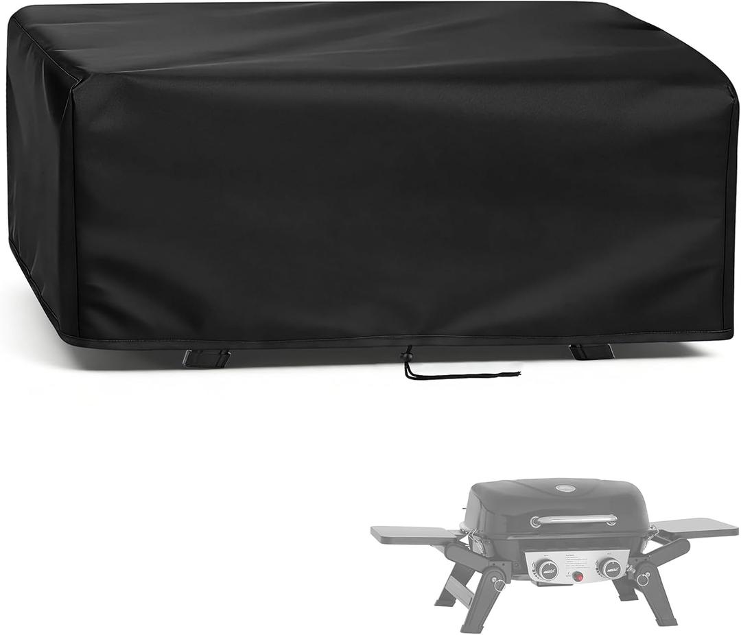 Grill Cover for Royal-Gourmet Royal-Gourme-t GT2005 2-Burner Portable Propane Gas Grill, Outdoor Royal-Gourme-t Gas Grill Cover Waterproof Tabletop Grill Covers - 26" L19" W10" H, Black