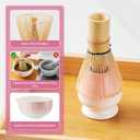 7 Pcs Matcha Whisk Set, Matcha Set Pink,Matcha Kit,Matcha Tea Set,Matcha Bowl Set with Pink Cat Scoop Holder, Tea Cloth, Sifter(Gradient Pink)