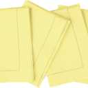 Solino Home Yellow Napkins Set of 4 - Cotton Linen Hemstitch Dinner Napkins Cloth 20 x 20 Inch for Summer - Handcrafted and Machine Washable