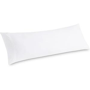 Bedsure Body Pillow Case Cover - White Brushed Microfiber Long Pillow Cases, Ultra Soft and Cozy Body Pillowcase with Envelope Closure, Wrinkle, Fade and Stain Resistant, 1 Pack, 20x54 Inches