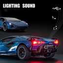 Lambo Toy Car Sian FKP3 Die-Cast Car Model with Lights and Sound Pull Back Toy Car for Boys Age 3 4 5 6 + Year Old (Blue)