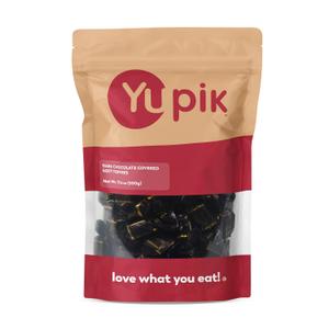 Yupik Dark Chocolate Covered Soft Toffees 17.6 oz, Miniature Bars, Rich Dark Chocolate, Chewy Caramel Candies, Individually Wrapped, Ideal for Snacking & Gifting (EXP 08/20/26)