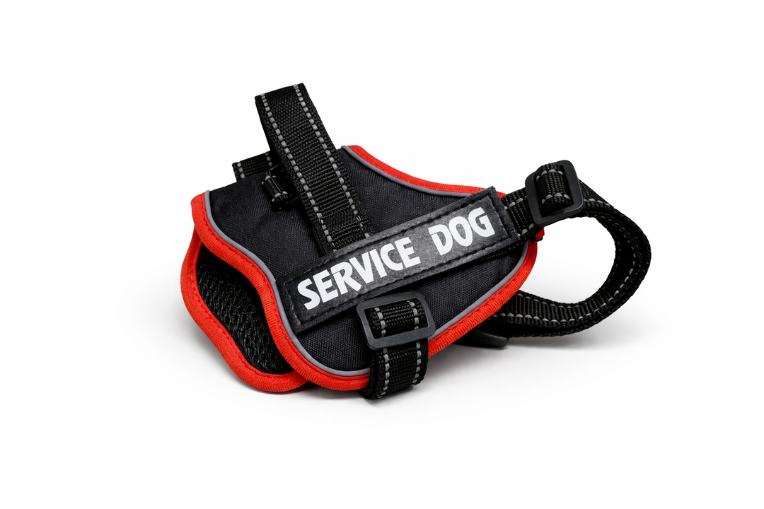 voopet Service Dog Harness, Professional Service Dog Vest Harness for Small Dogs, Reflective Breathable and Adjustable No Pull/Choke ESA Essential Harness (Small (Pack of 1), Red_Black)