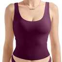 SUUKSESS Women Scoop Neck Tank Top Summer Sleeveless Going Out Double Lined Basic Tops, Size: X-Small