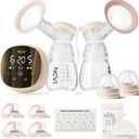 NCVI Electric Breast Pump 8116, Customizable Suction, Speed & Mode, 4400mAh Rechargeable Hospital-Grade Portable Pump with LED Display & Night Light, Quiet & Comfortable for Efficient Breastfeeding (4400mmAh)