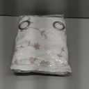 Bujasso White Beige Floral Semi Sheer Curtains 84 inch Embroidered Leaf Patterned Window Curtain Panels with Lined Farmhouse Light Filtering Drapes for Living Room Bedroom Grommet Top W38 xL84 x2 (Tan/Double Layer)