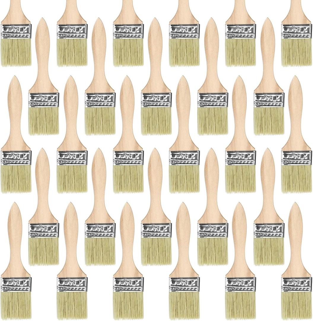 48 Pack 2 Inch Paint Brushes, All-Purpose Chip Brush Set for Painting, Stains, Varnishes, Epoxy, Glue, Crafts, Walls & Wood Furniture