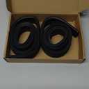 2 Pcs 36 Inch Vinyl Replacement Insert for Adjustable Height Aluminum Thresholds with Seals 1-5/16 x 3/8 Vinyl Replacement Insert for Front Under Door Weather Stripping Seal Exterior(Black)