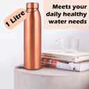 NORMAN JR, Copper Water Bottle 1L - Gift Box of 3, Plain, an Ayurvedic vessel made of pure copper - helps you drink more water with many health benefits