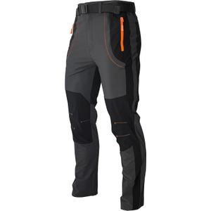 Mens Stretch Work Hiking Pants Quick Dry Lightweight Waterproof Outdoor Travel Climbing Fishing Pants (Large, Gray)