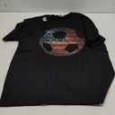 American Flag on Soccer Ball - Soccer Ball Flag T-Shirt (Small, Black)