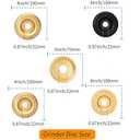 (5PCS) Angle Grinder Wood Carving Disc Set for 4 and 4 1/2 Inch Angle Grinder Attachments With5/8 Arbor, Cutting Wheel, Stump Grinder Tool Shaping Disc for Wood Cutting, Grinding Wheel